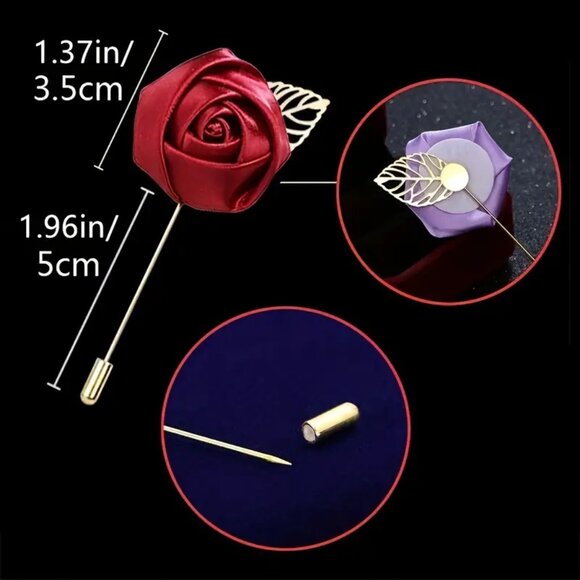 RED ROSE BOUTONNIERE - Picture 2 of 2